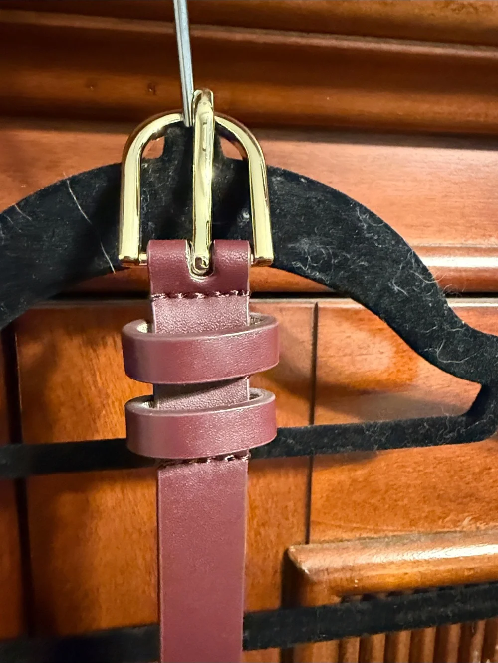 Braided Leather Belt in Dusty Mauve